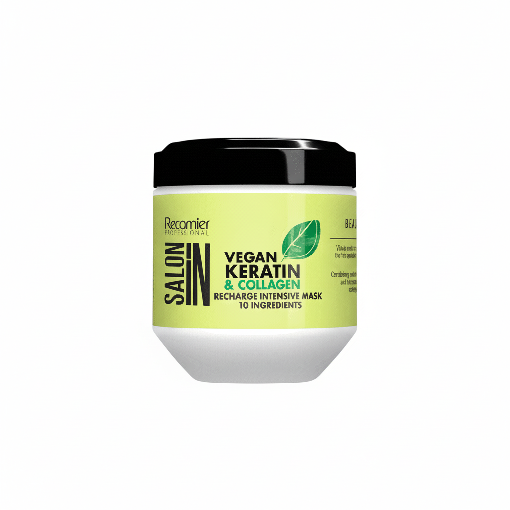 Tratamiento Capilar Recamier Salon In Vegan Keratin & Collagen - Mascarilla de Reparación Intensiva