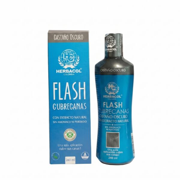 Herbacol Flash Cubrecanas Castaño Oscuro - 240ml